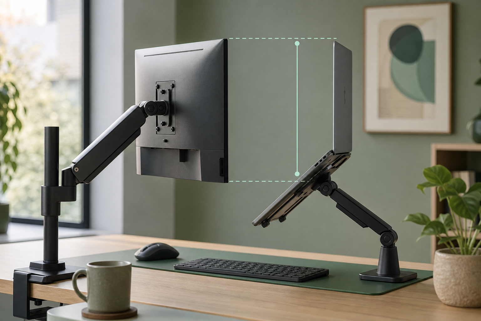 Greenaecleanio monitor height and posture alignment guide